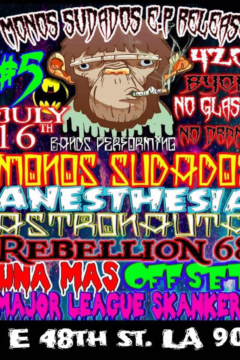 Off Set, Rebellion 68, Major League Skankers, Una Mas, Anesthesia - Los Angeles, CA