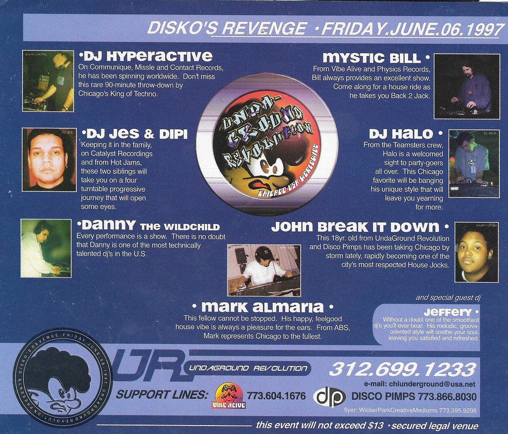 Danny The Wildchild, Mark Almaria, DJ Hyperactive, John Break It Down, DJ Halo - Chicago, IL - Jun 6, 1997