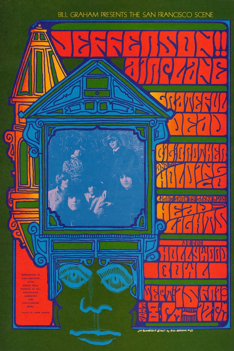 Jefferson Airplane, Grateful Dead, Head Lights, Grateful Dead, Big Brother and the Holding Company - at Hollywood Bowl - Hollywood, CA - Jun 10, 1967