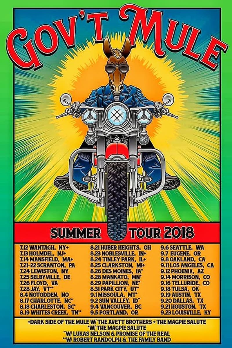 Robert Randolph & The Family Band, Gov't Mule, Lukas Nelson & Promise of the Real, The Avett Brothers, The Magpie Salute
