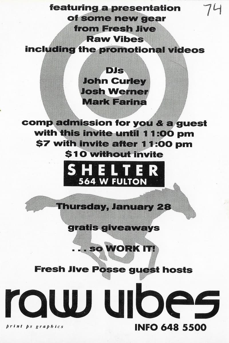 Mark Farina, John Curley, Josh Werner - at Shelter - Chicago, IL - Jan 28, 1993