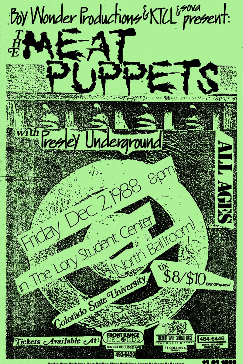 The Meat Puppets, Presley Underground - at Lory Student Center, North Ballroom - Fort Collins, CO - Dec 2, 1988