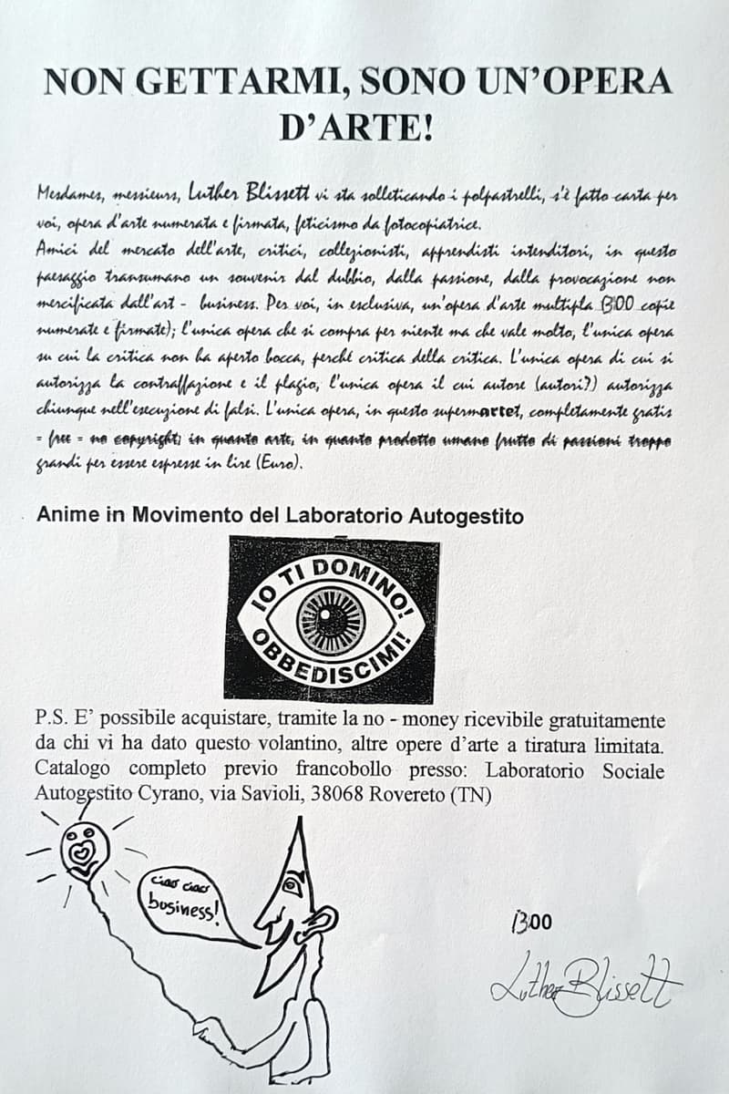 Luther Blissett - at Laboratorio Sociale Autogestito Cyrano - Rovereto, TN