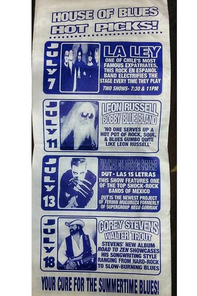 Las 15 Letras, Leon Russell, Vigilhas Del Doctor Cerebro, DUT, Walter Trout - at House of Blues - Chicago, IL