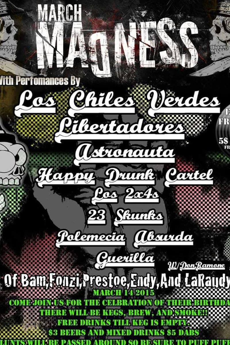 Libertadores, Los 2x4s, 23 Skunks, Polemecia Absurda, Guerilla - Mar 14, 2015