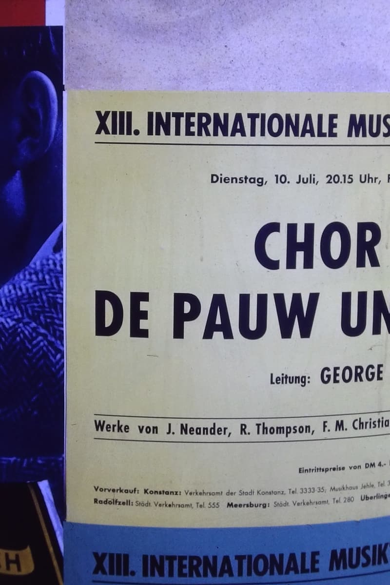 George W. Gove, Chor der De Pauw Universität - at Festsaal des Insel-Hotels - Konstanz - Jul 10, 1962