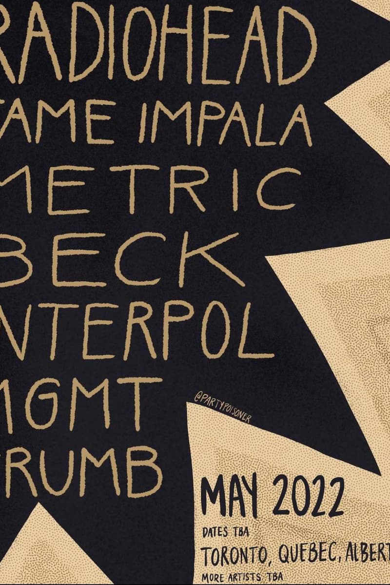 Metric, Crumb, Beck, Interpol, Tame Impala - Toronto, Quebec, Alberta, Canada (multiple provinces/cities)