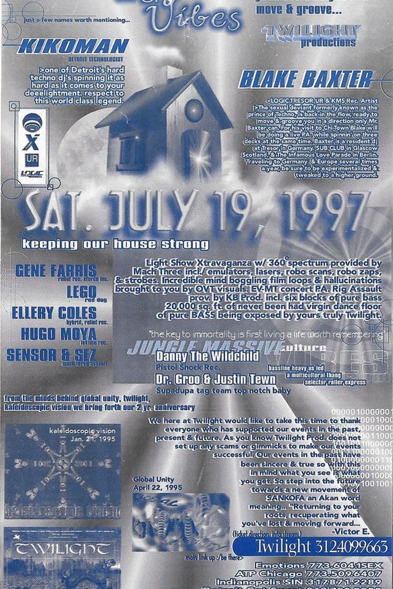 Kikoman, Danny The Wildchild, Gene Farris, Lego, Jungle Massive - at House of Vibes - Detroit, MI - Jul 19, 1997