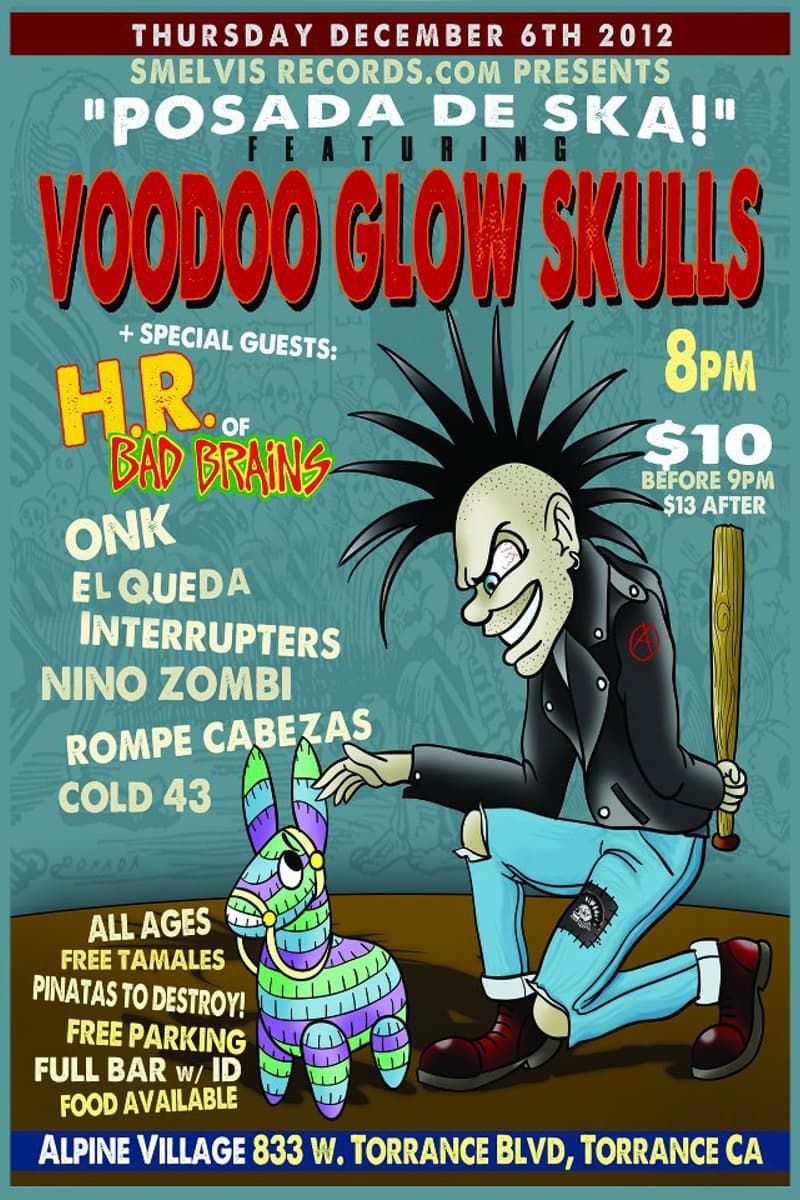 Cold 43, Voodoo Glow Skulls, El Queda, Interrupters, H.R. of Bad Brains - at Alpine Village - Torrance, CA - Dec 6, 2012