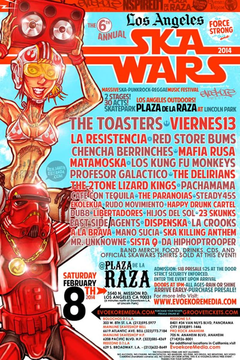 The Paranoias, Matamoska, Mr. Unknowne, Rudo Movimiento, Chencha Berrinches - Los Angeles, CA - Feb 8, 2014