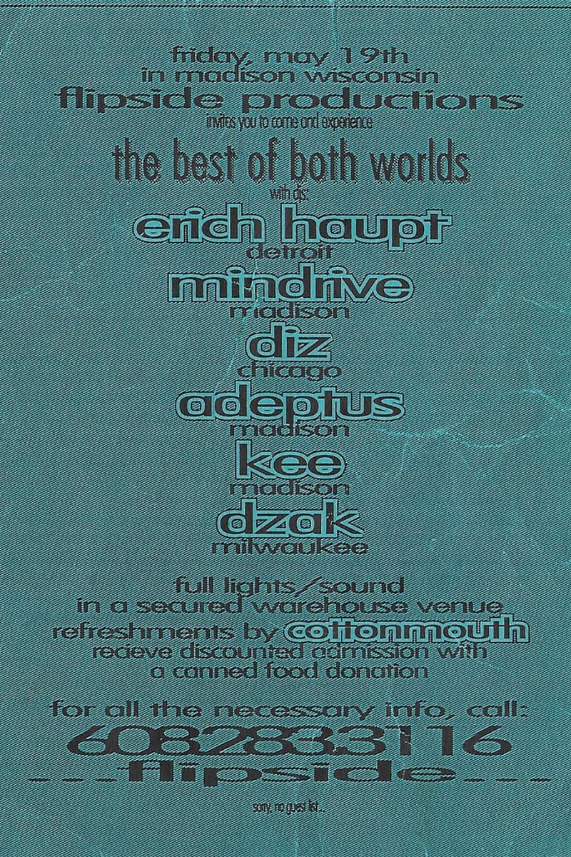 Dzak, Erich Haupt, Diz, Kee, Mindrive - at secured warehouse venue - Madison, WI