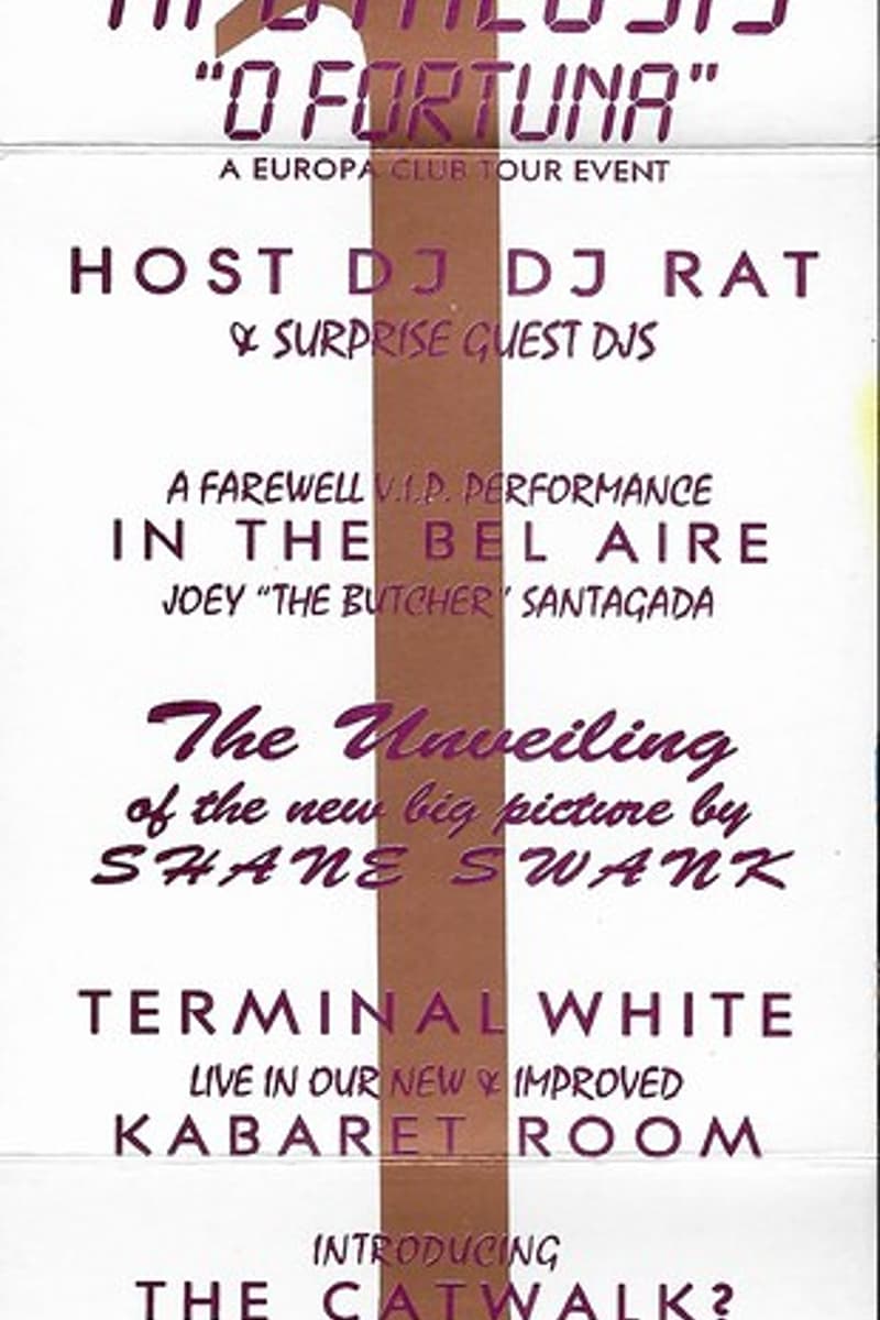 Apotheosis, Joey 'The Butcher' Santagada, Terminal White, DJ Rat - at Ka-Boom! - Chicago, IL - Jul 23, 1992