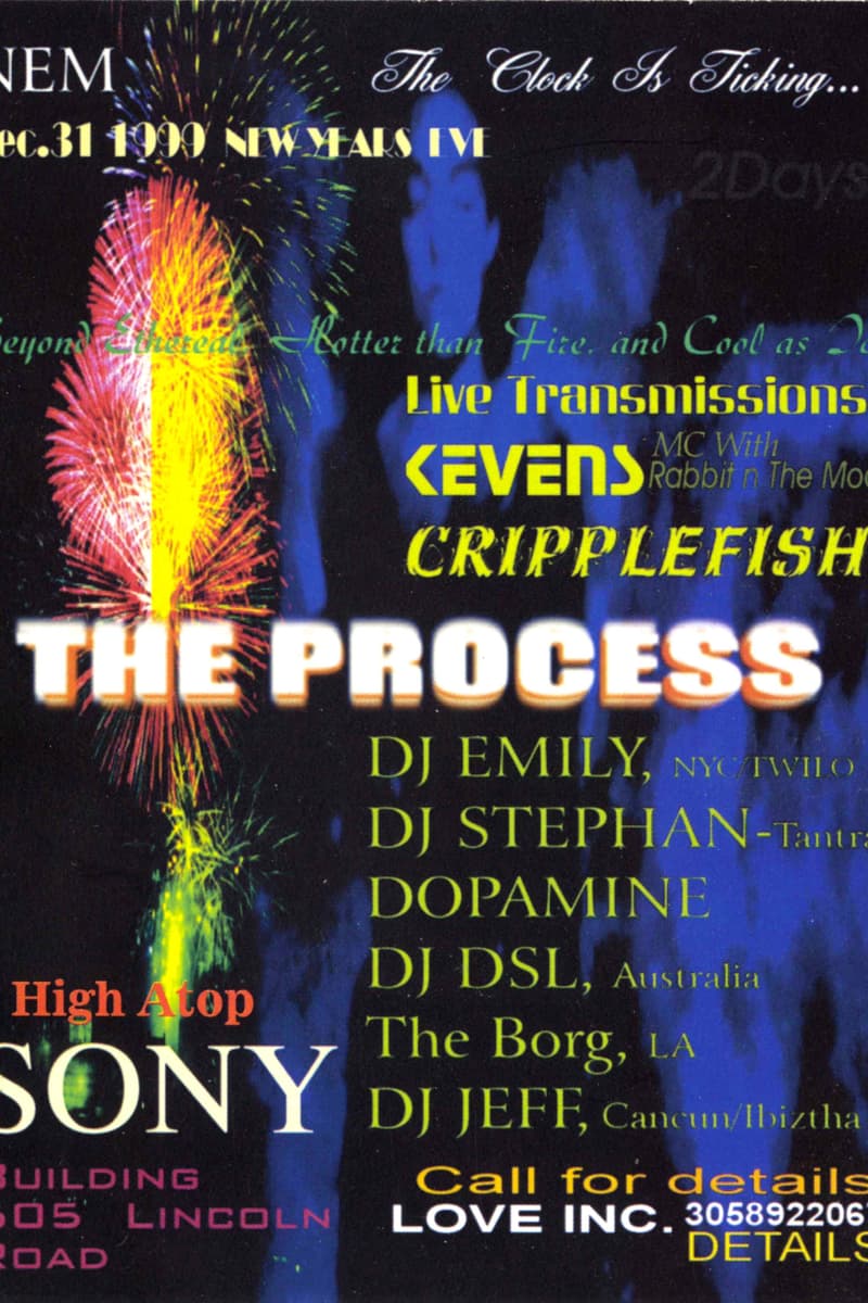 Cripplefish, DJ Stephan (Tantra), DJ Emily (NYC Twilo), The Borg (LA), DOPAMINE - at Sony Building (High Atop Sony) - Miami Beach, FL - Dec 31, 1999