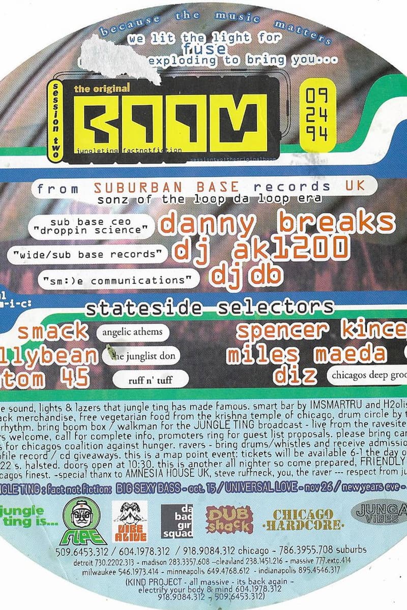 dj db, Phantom 45, Danny Breaks, DJ AK1200, Miles Maeda - at Smart Bar - Chicago, IL - Sep 24, 1994