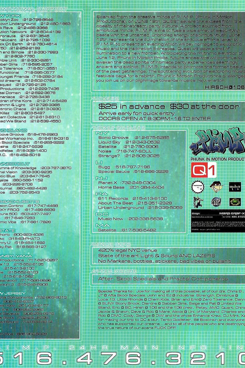 FRACTAL COMPONENTS, After Skool Specials - at 420% legal NYC venue - New York City, NY - Jun 12, 1999