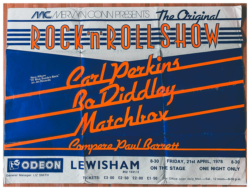 Bo Diddley, Matchbox, Carl Perkins - at Odeon Lewisham - Lewisham - Apr 21, 1978