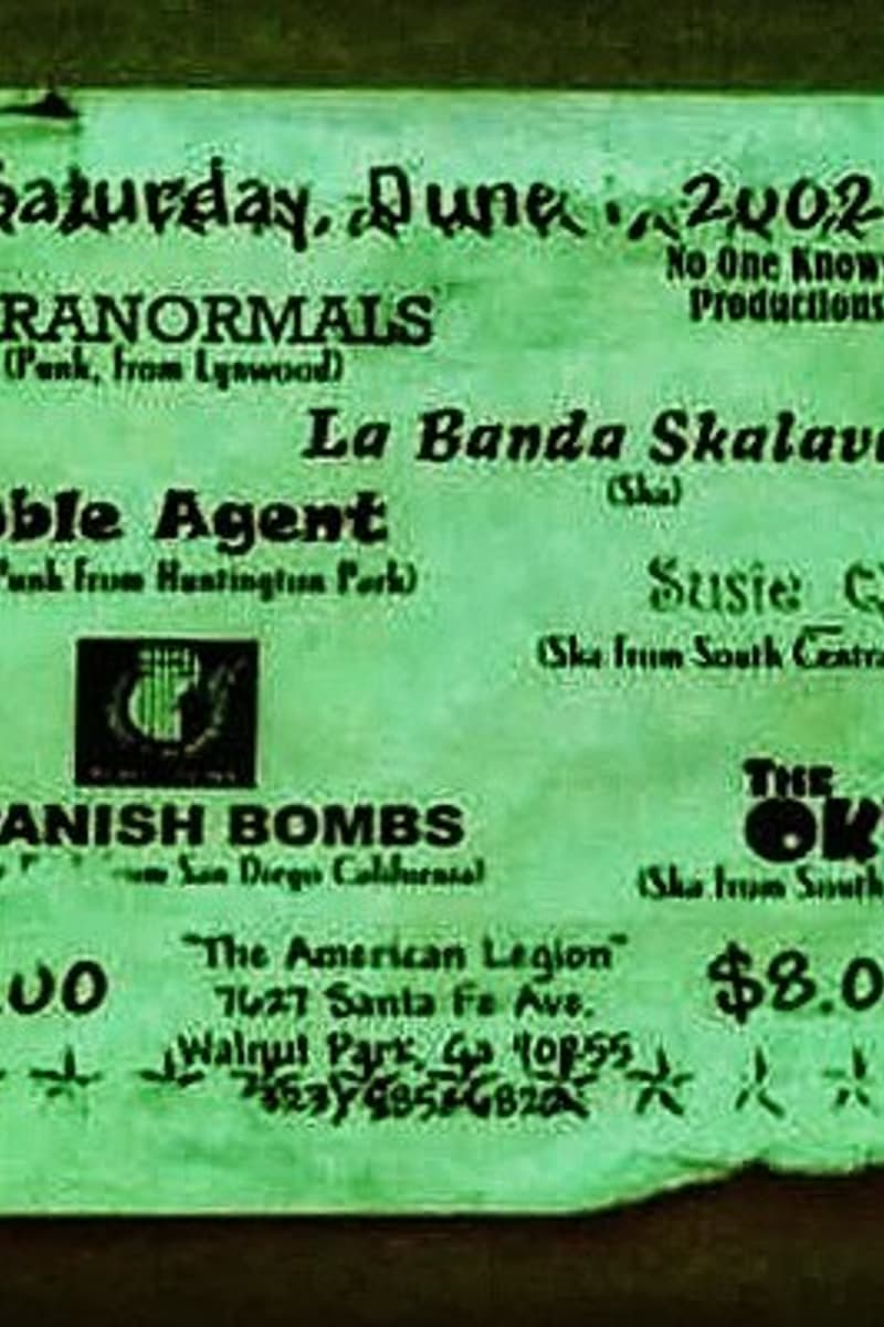 Spanish Bombs, Susie Q, Double Agent, The OK's, La Banda Skalavera - at The American Legion - Walnut Park, CA - Jun 1, 2002