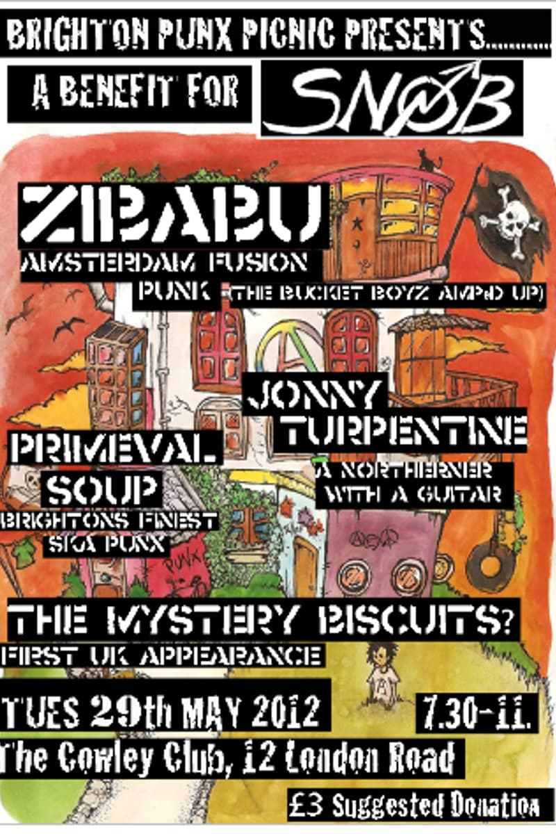 Primeval Soup, Zibabu, Jonny Turpentine, The Mystery Biscuits - at The Cowley Club - Brighton - May 29, 2012
