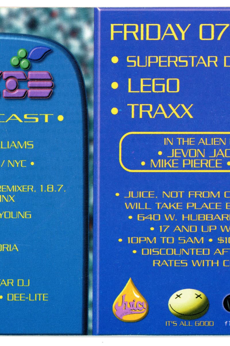Lego, Mike Pierce, TRAXX, N.A.S.A. / NYC, L.A. Williams - at Juice / Alien Cafe - Chicago, IL - Jul 5, 1996