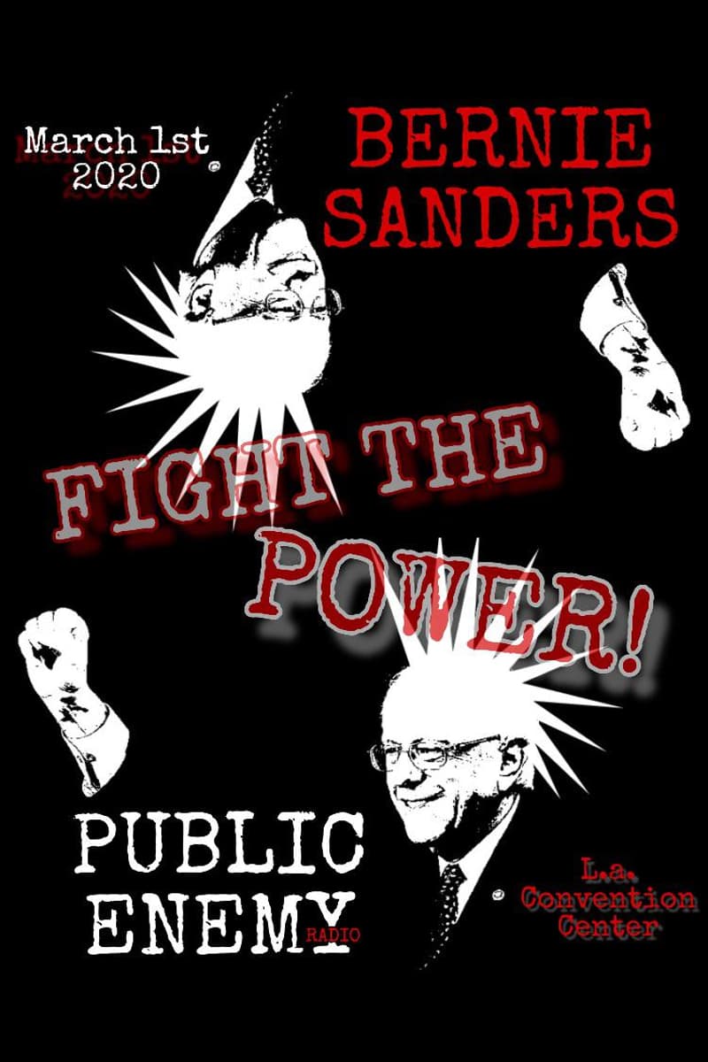 Bernie Sanders, Public Enemy Radio - at L.A. Convention Center - Los Angeles, CA - Mar 1, 2020