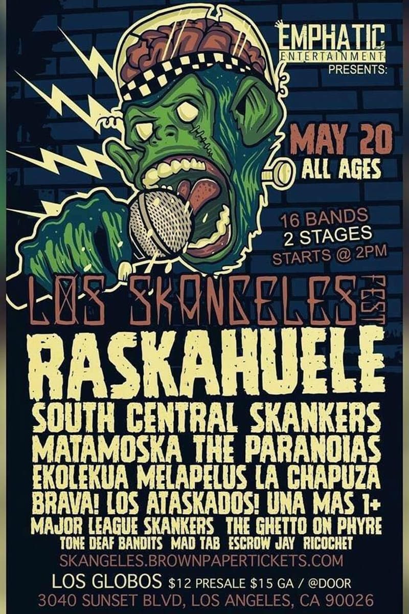 Tone Deaf Bandits, The Paranoias, Melapelus, Matamoska, Major League Skankers - Los Angeles, CA