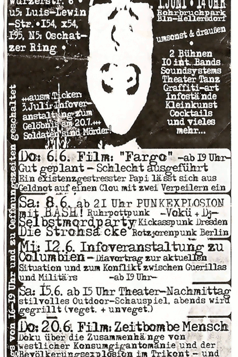 Die Strohsäcke, Bash!, Sa: 29.6. Hyper-Mix-Party / Surounded By Idiots, DJ Michael, DJ Para - at La Casa + Infoladen W.u.T. - Berlin (Hellersdorf)