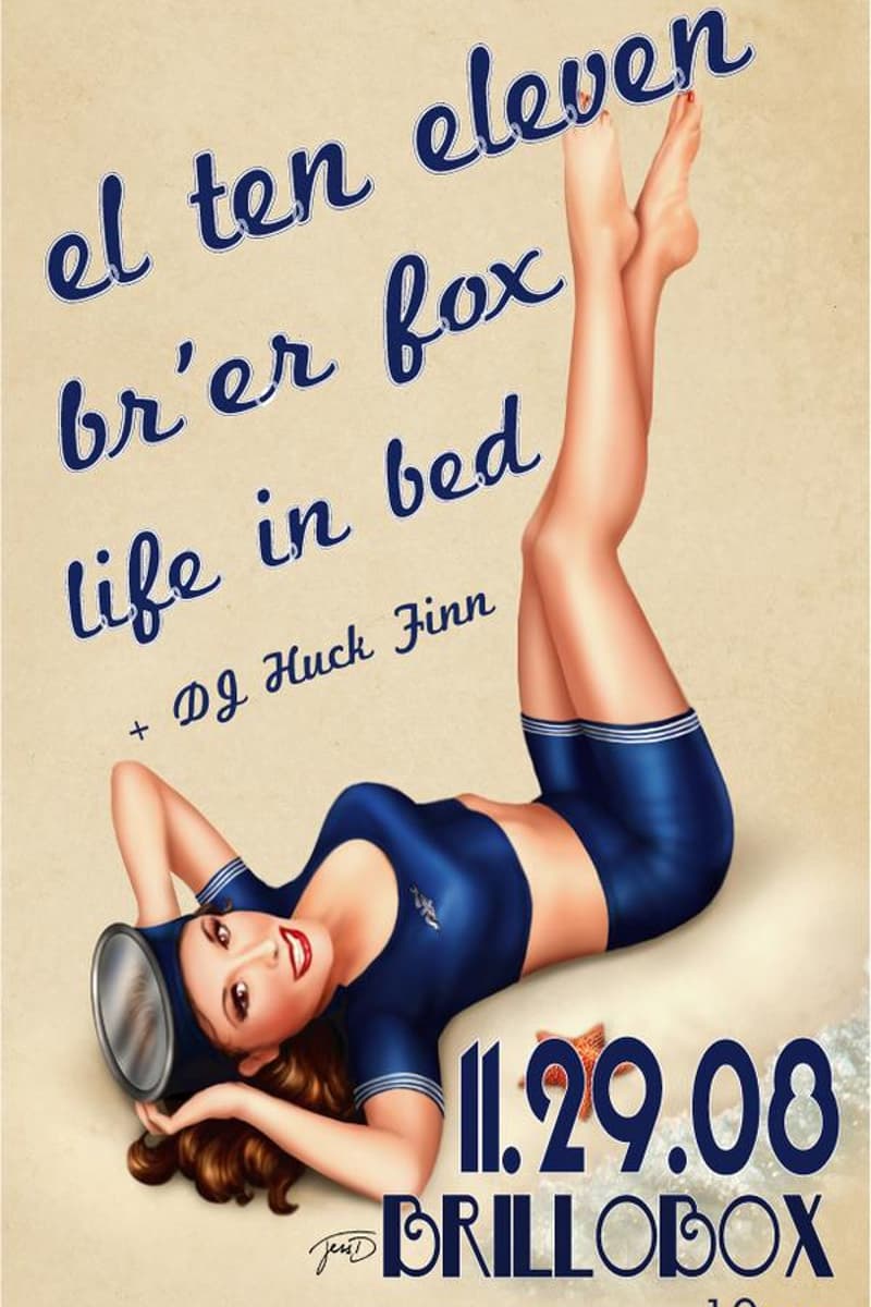 Br'er Fox, Life In Bed, El Ten Eleven, DJ Huck Finn - at Brillobox - Nov 29, 2008