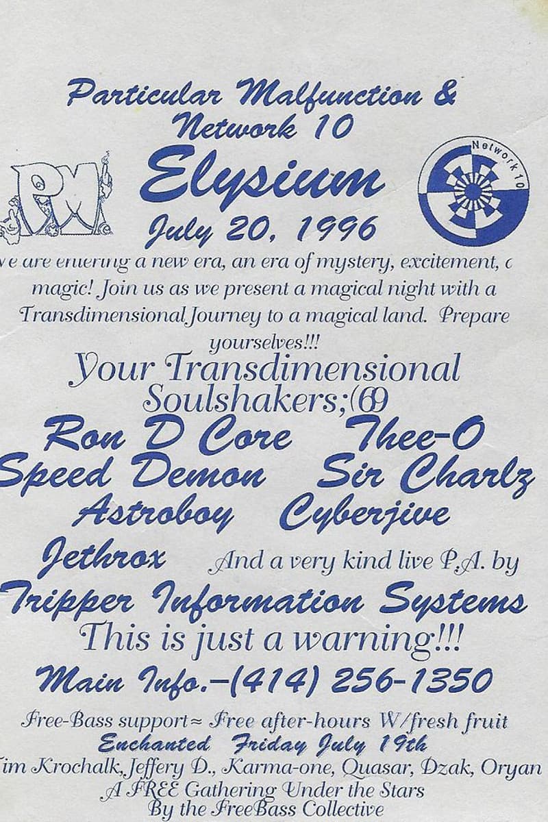 AstroBoy, Quasar, Tim Krochalk, Speed Demon, Oryan - at Elysium - Jul 20, 1996