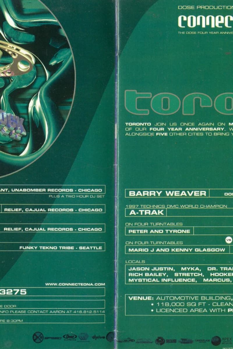Dr. Trance, Peter and Tyrone, Mario J and Kenny Glasgow, Mystical Influence, Sniper - Toronto, Canada - Mar 14, 1998