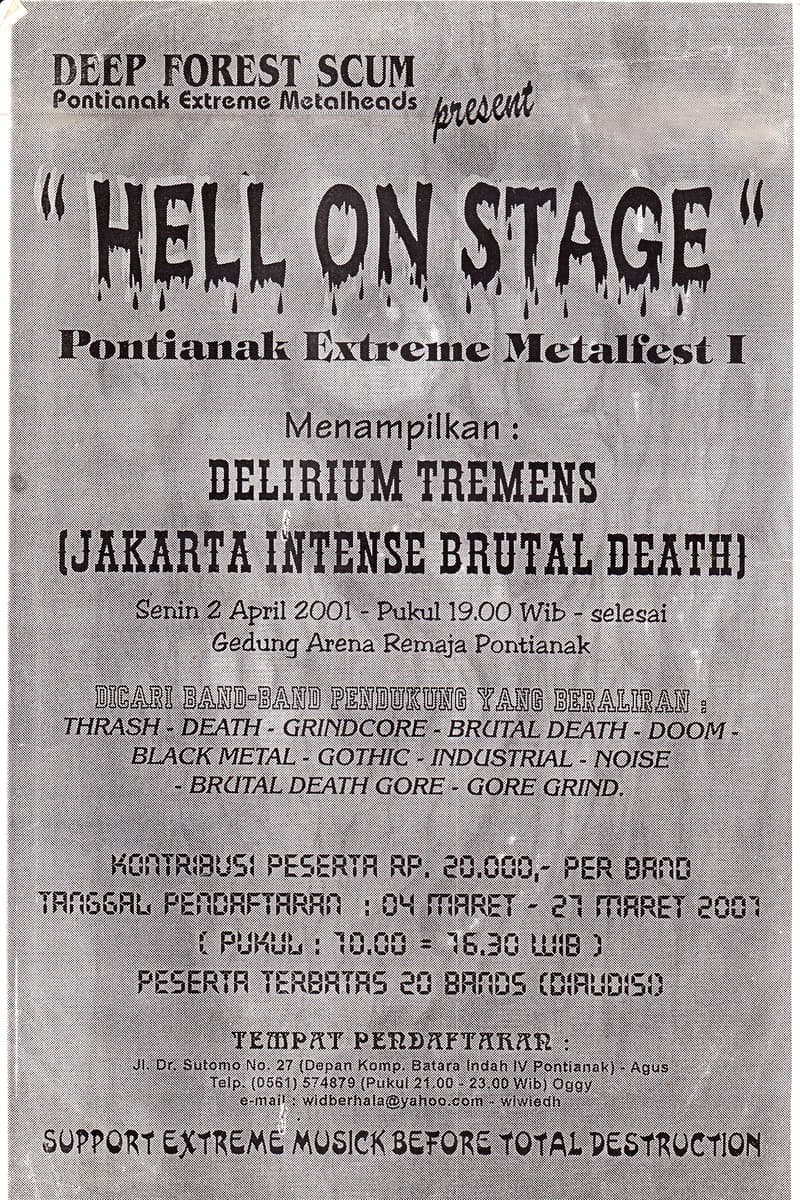 Delirium Tremens - at Gedung Arena Remaja Pontianak - Pontianak - Apr 2, 2001
