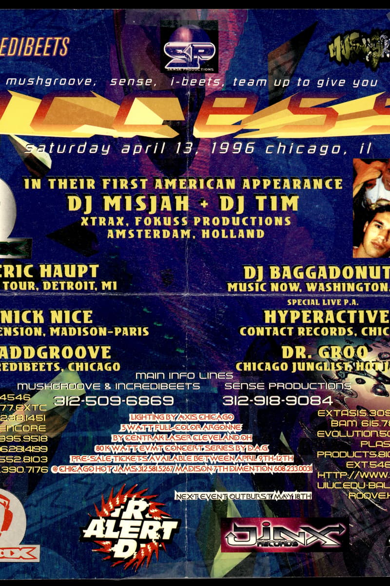 Nick Nice, DJ Tim, DJ Misjah, DJ Baggadonuts, Dr. Groq - at Chicago Hot Jams - Chicago, IL - Apr 13, 1996