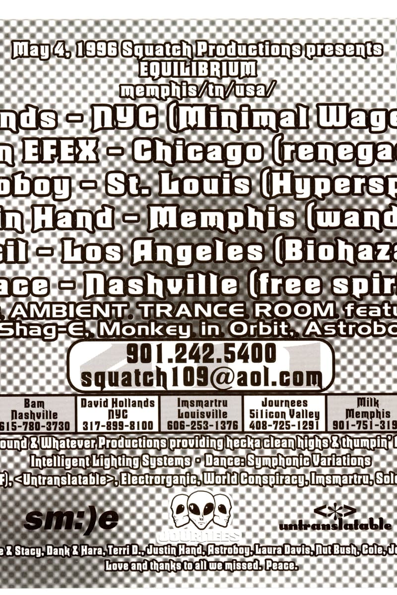 AstroBoy, David Hollands, Justin Hand, Mary Jane, Monkey in Orbit - at EQUILIBRIUM - Memphis, TN - May 4, 1996