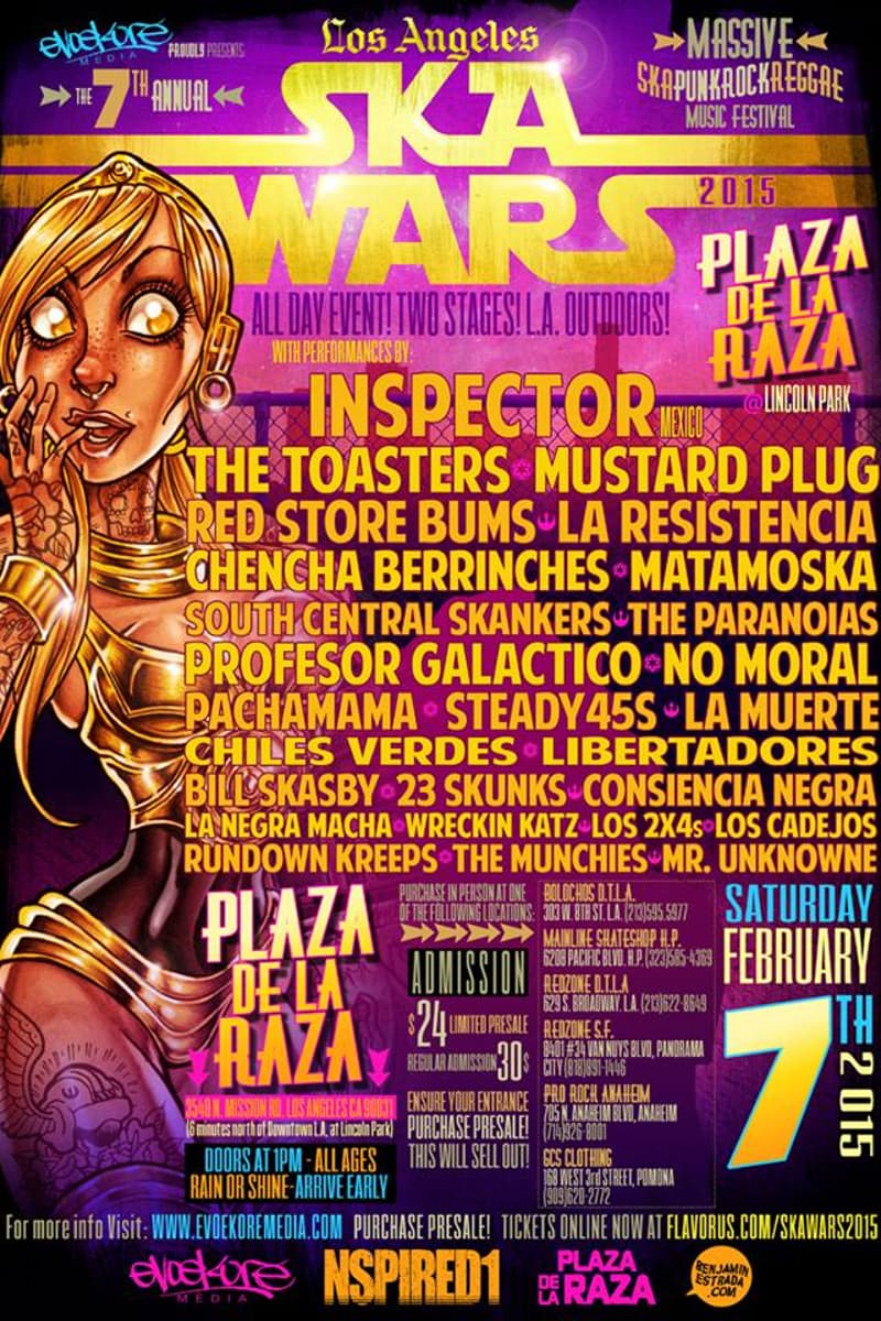 The Paranoias, Matamoska, Mr. Unknowne, Chencha Berrinches, Chiles Verdes - Los Angeles, CA - Feb 7, 2015