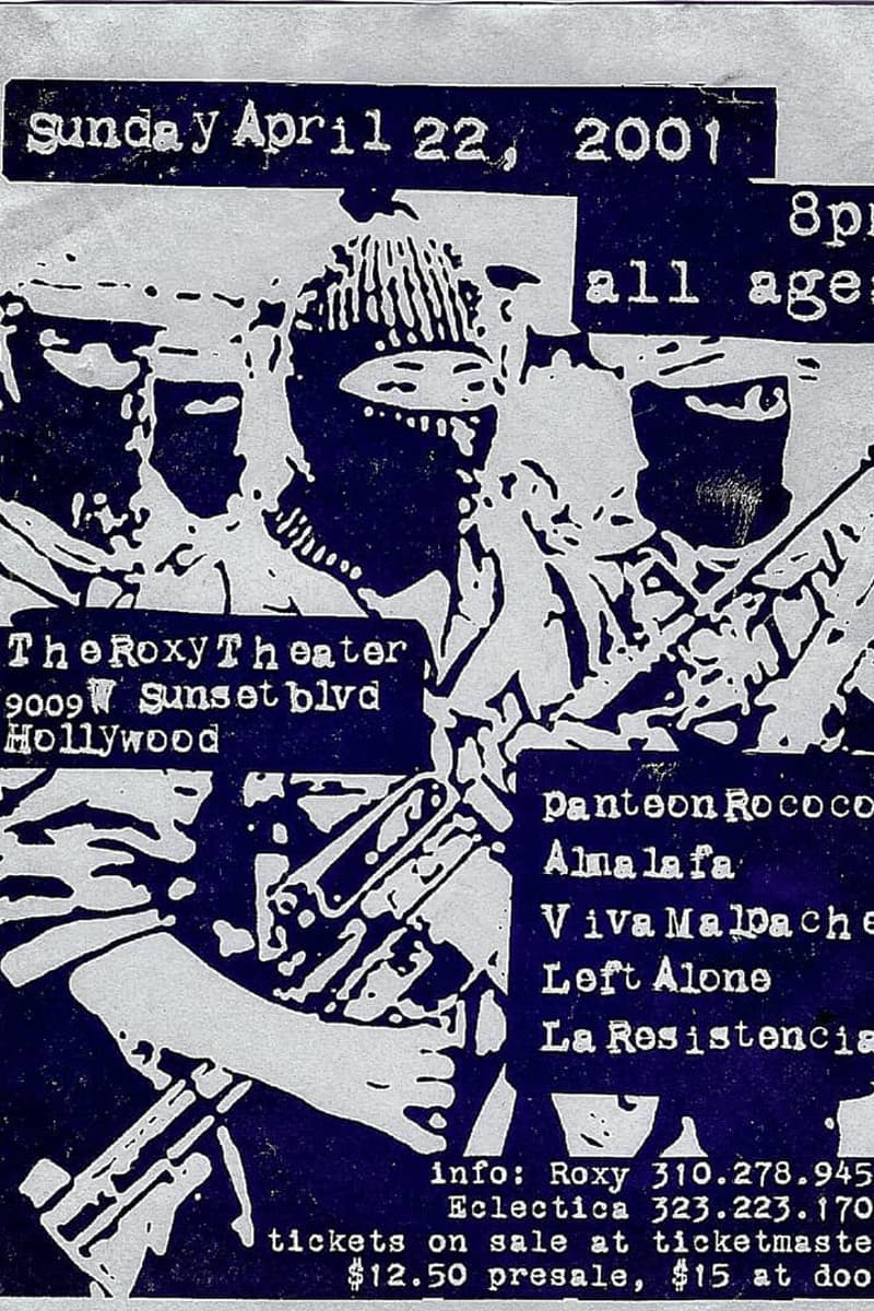 Alma Lafa, La Resistencia, Panteon Rococo, Left Alone, Viva Maldache - at The Roxy Theater - Hollywood, CA - Apr 22, 2001