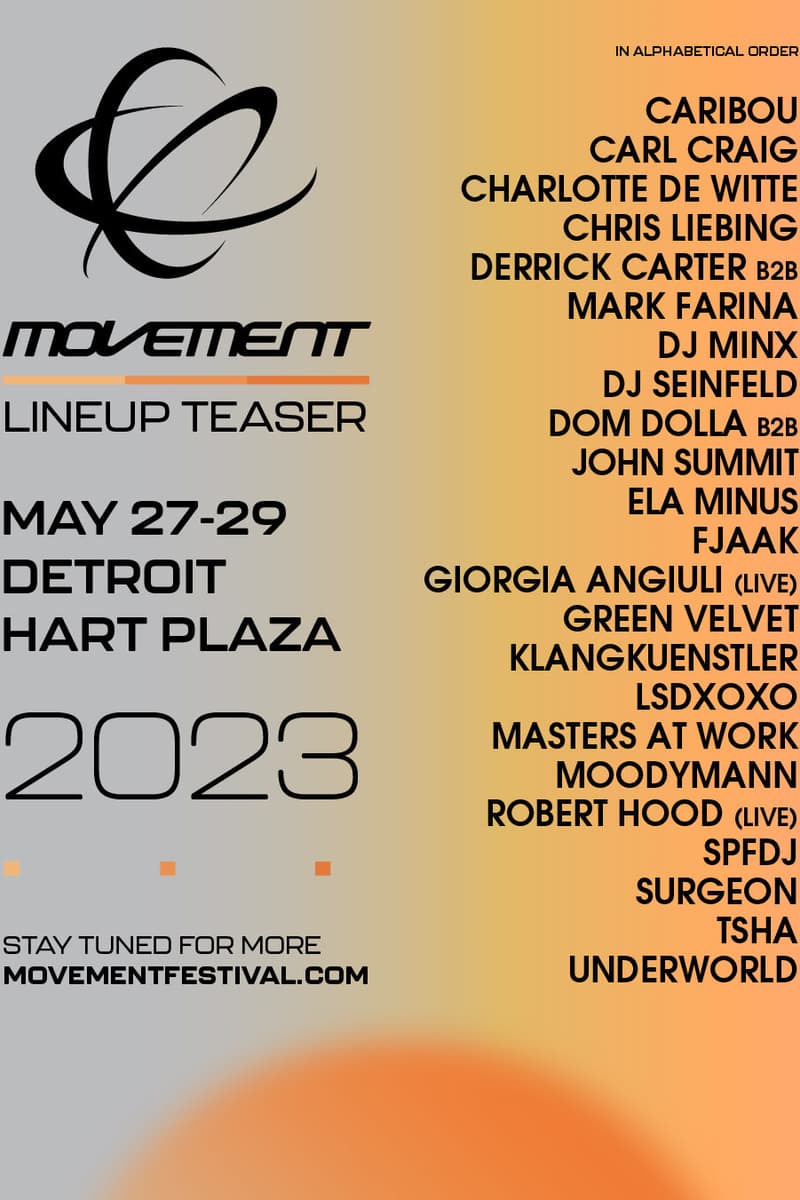 Robert Hood, Dom Dolla, Mark Farina, Charlotte de Witte, Chris Liebing - Detroit, MI - May 27, 2023