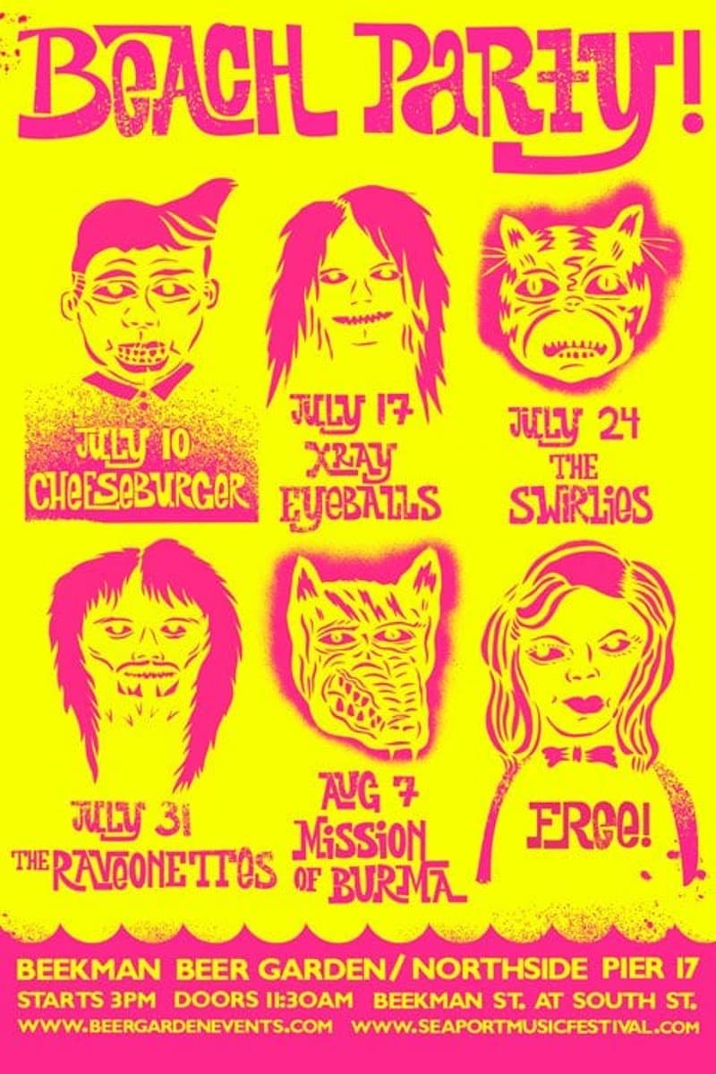 Cheeseburger, The Raveonettes, The Swirlies, Mission of Burma, Xray Eyeballs - at Beekman Beer Garden / Northside Pier 17 - New York, NY