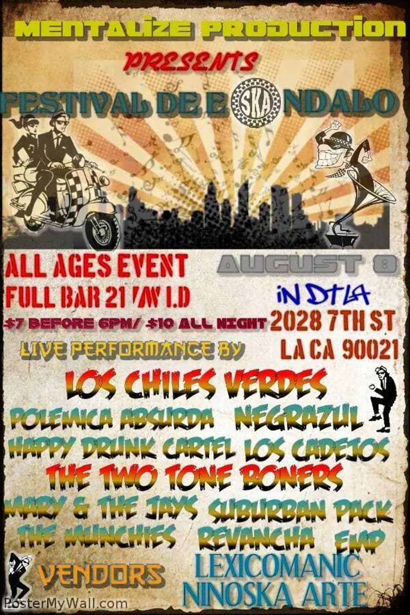 Revancha, Los Cadejos, Suburban Pack, Polemica Absurda, The Munchies - Los Angeles, CA