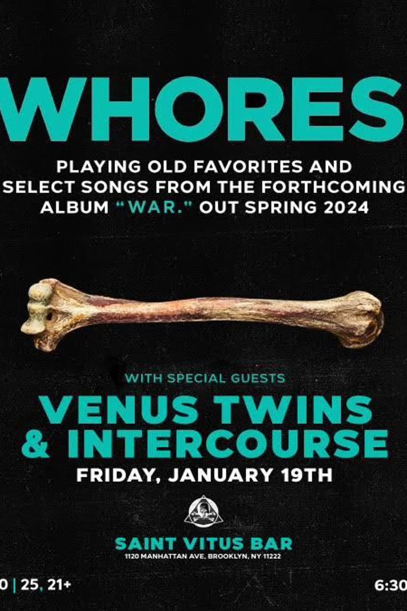 Intercourse, Whores., Venus Twins - at Saint Vitus Bar - Brooklyn, NY - Jan 19, 2024
