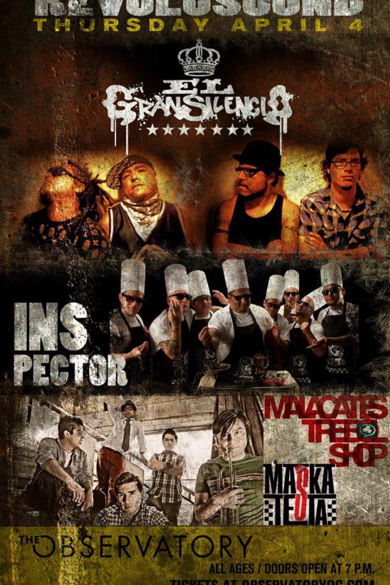 El Gran Silencio, Malacates Trebol Shop, Maska Testa, Inspector - at The Observatory - Santa Ana, CA - Apr 4, 2013