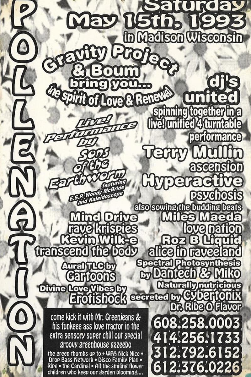 Terry Mullin, Dantech, Dr. Ribe O Flavor, Miles Maeda, Rave Krispies - Madison, WI - May 15, 1993