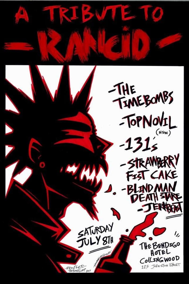 131s, Jerkbeat, Top Novil, Blind Man Death Stare, The Timebombs - at The Bendigo Hotel - Collingwood, VIC - Jul 8, 2017