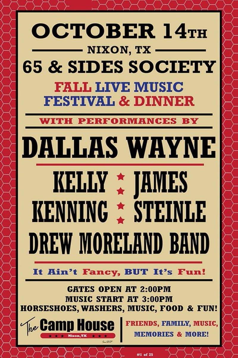 James Steinle, Drew Moreland Band, Kelly Kenning, Dallas Wayne - at The Camp House - Nixon, TX - Oct 14, 2018