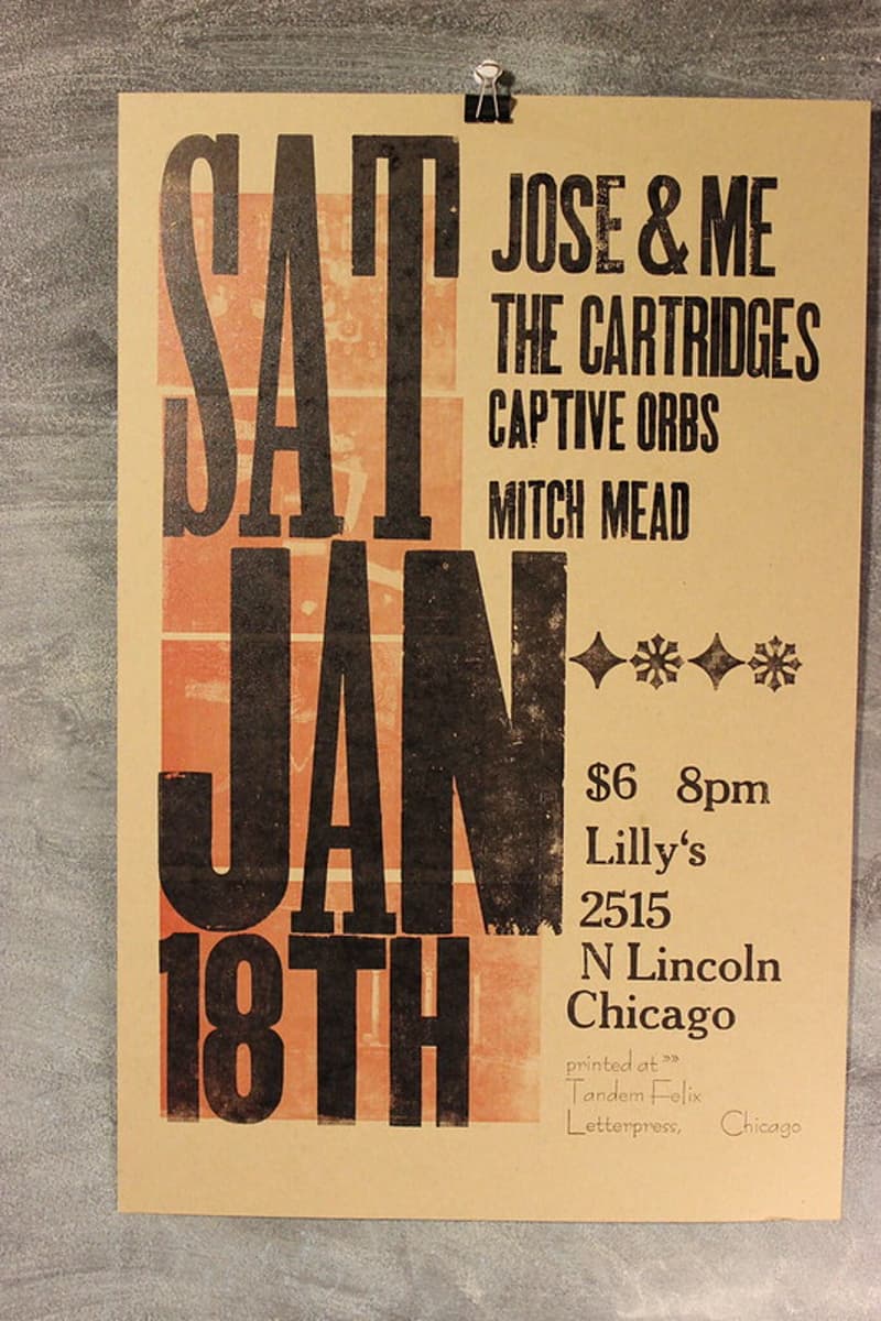 Captive Orbs, Mitch Mead, The Cartridges, Jose & Me - at Lilly's - Chicago, IL