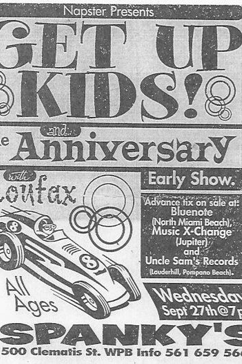 Koufax, Get Up Kids, The Anniversary - at Spanky's - West Palm Beach, FL - Sep 27, 2000