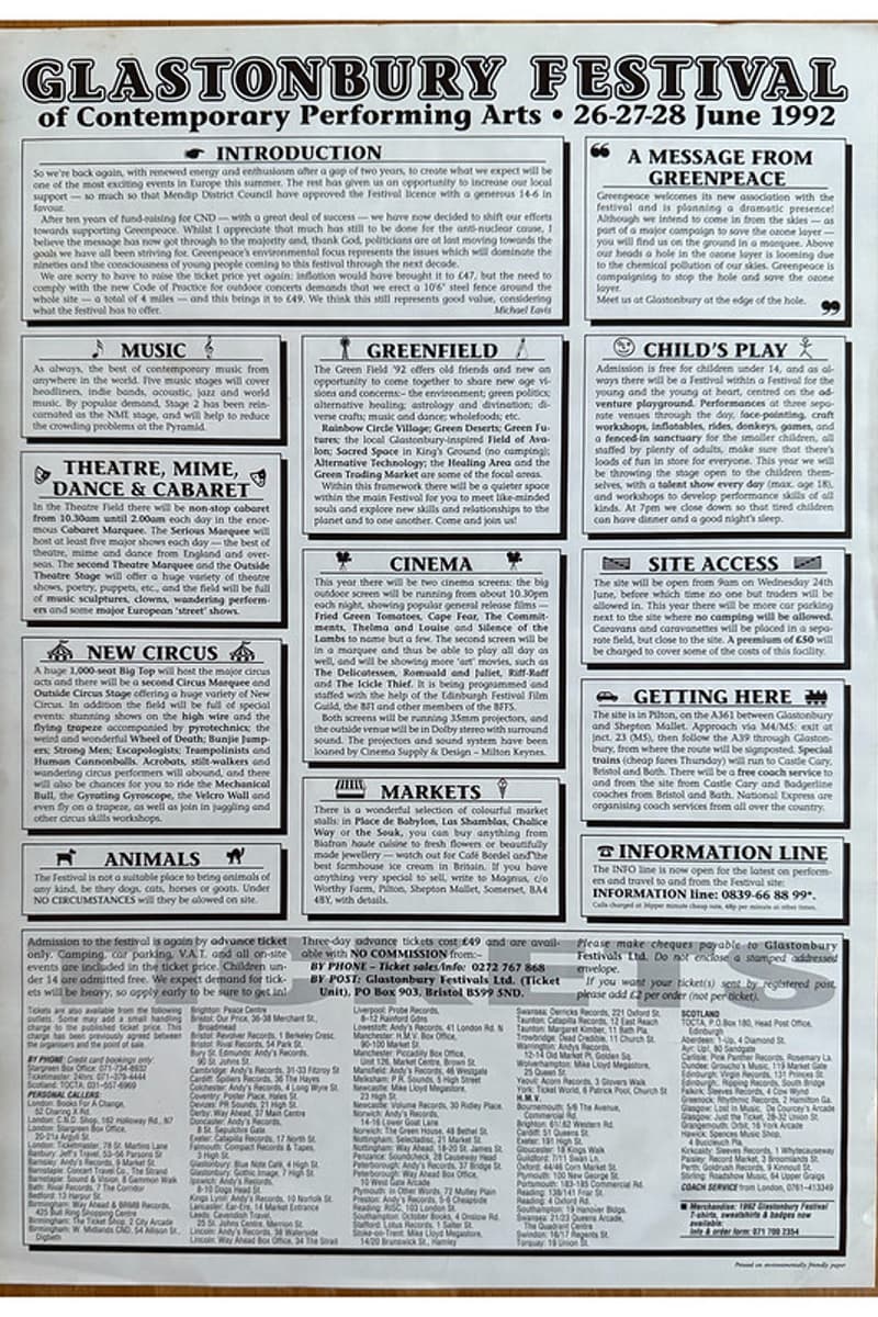 Fried Green, The Raft, Romuald and Juliet, Cape Fear, Thelma and Louise - at Glastonbury Festival of Contemporary Performing Arts - Glastonbury - Jun 26, 1992