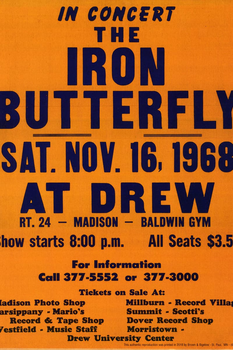 Iron Butterfly - at Baldwin Gym, Drew University - Madison, NJ - Nov 16, 1968