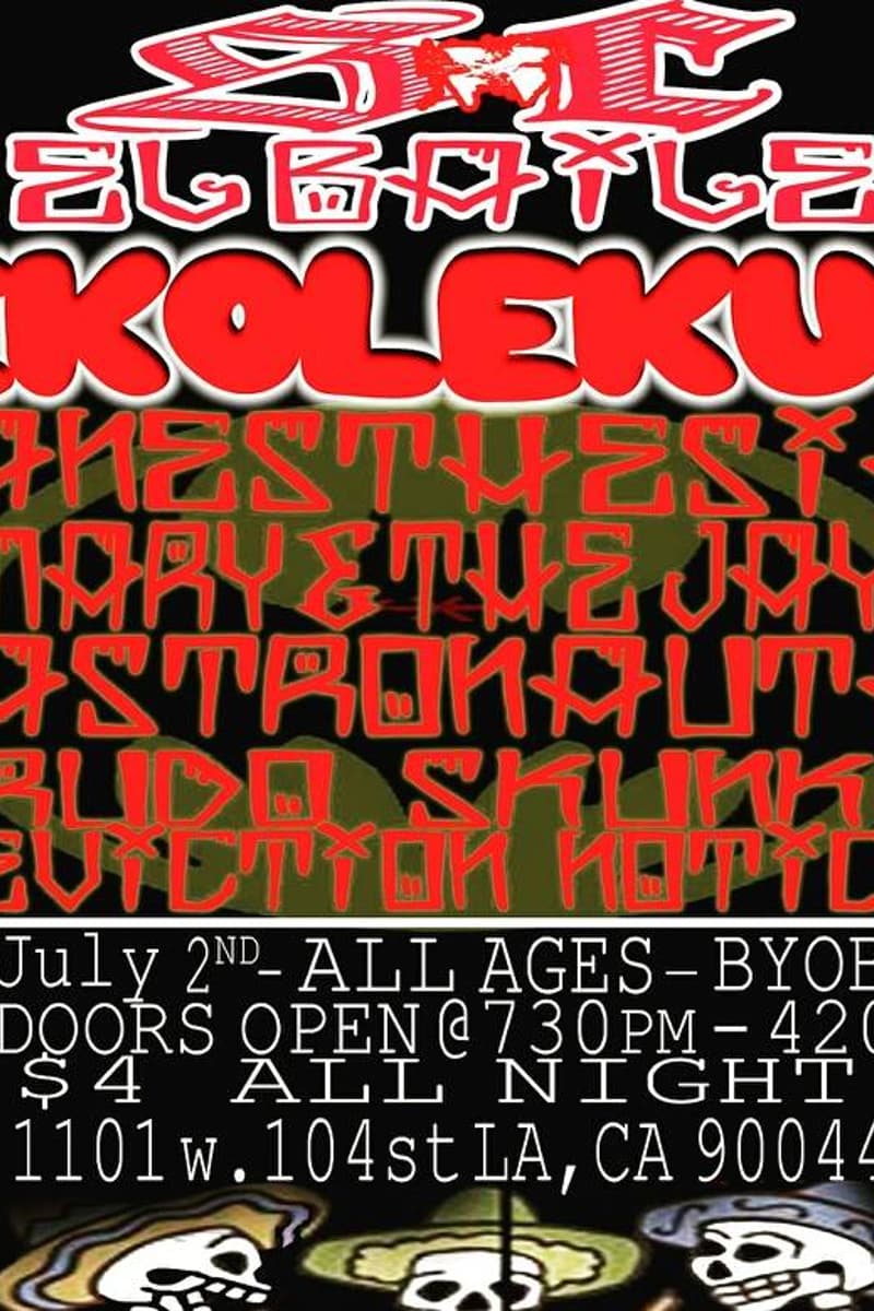 Eviction Notice, Rudo Skunks, Mary & The Jays, Anesthesia, Astronauta - at SLC El Baile - Los Angeles, CA