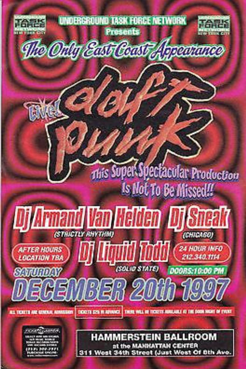 DJ Liquid Todd, Daft Punk, DJ Sneak, DJ Armand Van Helden - at Hammerstein Ballroom at the Manhattan Center - New York City, NY - Dec 20, 1997
