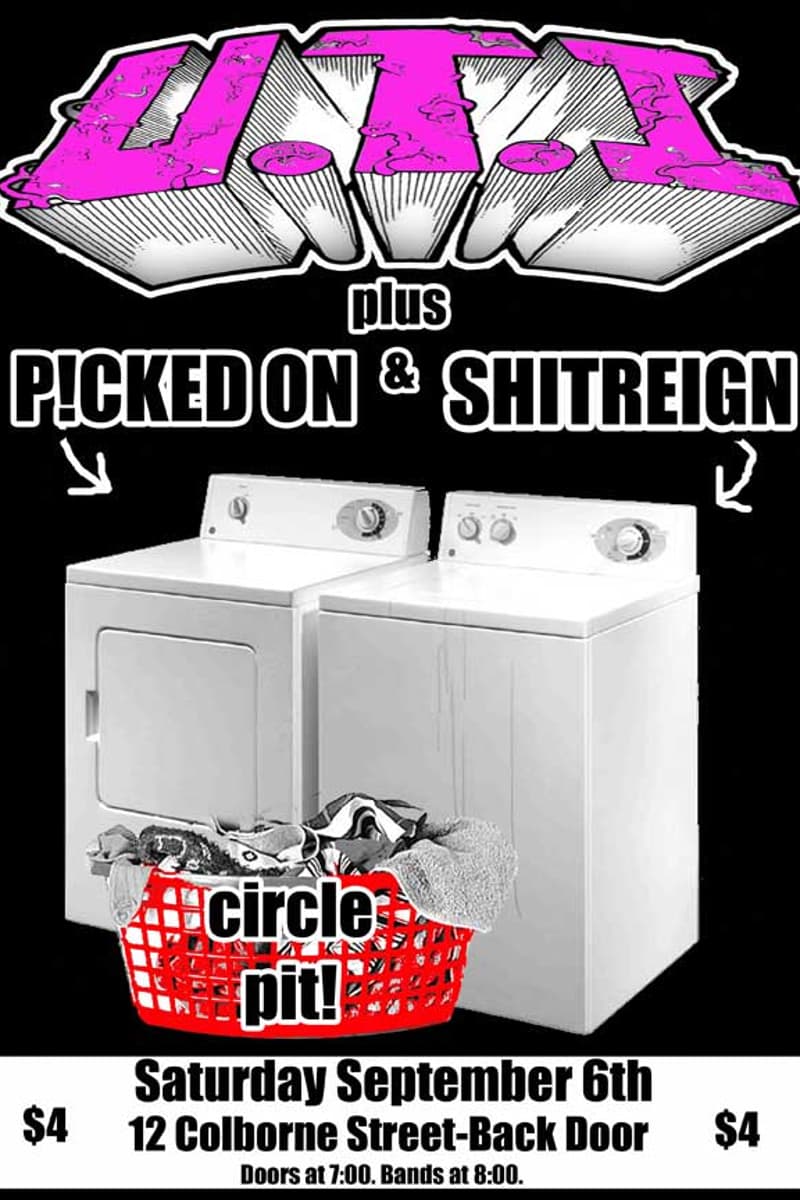 P!CKED ON, UTI, SHITREIGN - at Circle Pit - Kingston - Sep 6, 2008
