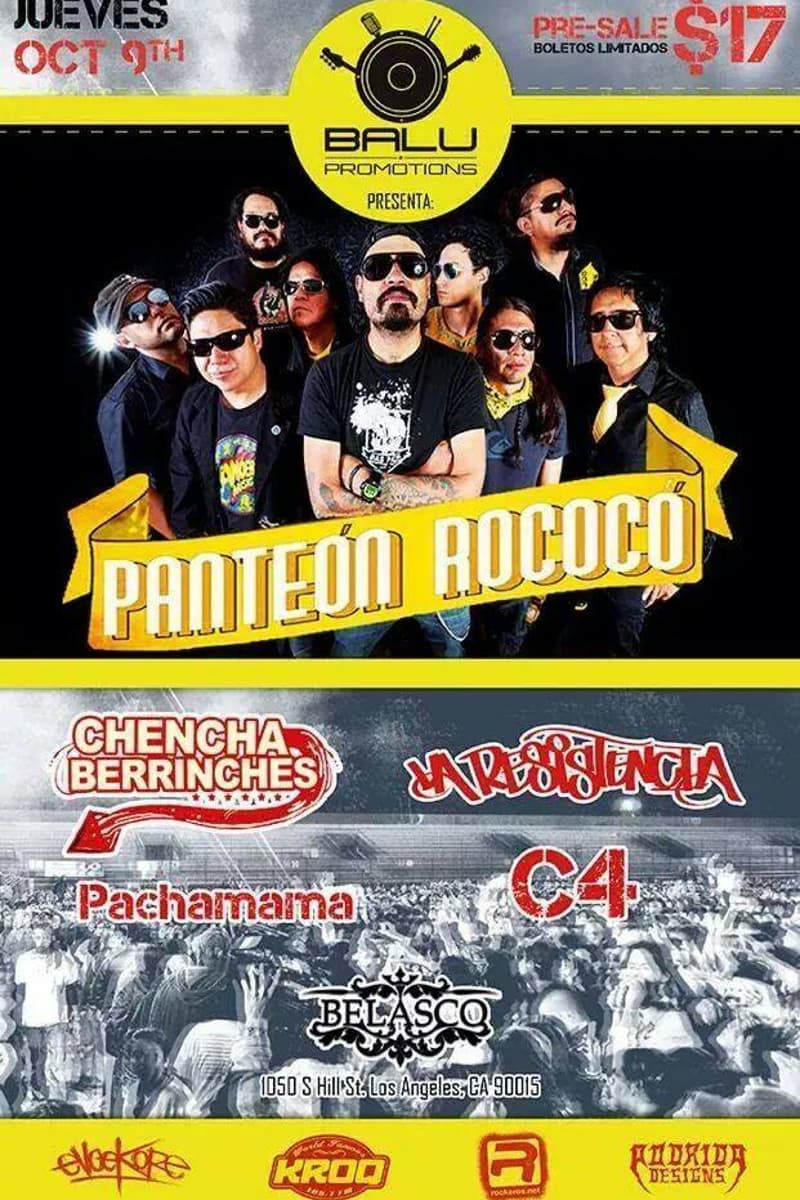 Chencha Berrinches, La Resistencia, Panteón Rococó, Pachamama, C4 - at Belasco - Los Angeles, CA - Oct 9, 2014
